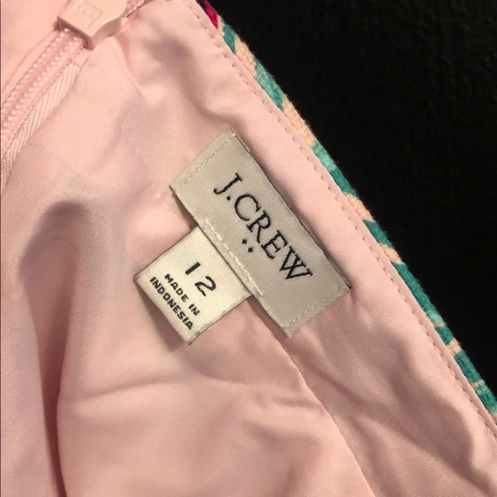 J. Crew Floral Pencil Skirt in Pink, Teal & Cream - Picture 3 of 3